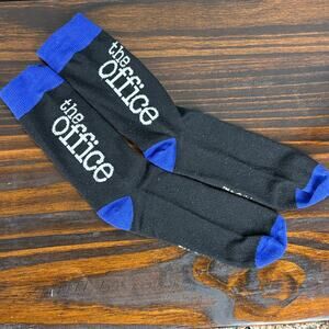 The Office Black Blue Novelty Socks Fandom Television TV Geek Nerd Color Block